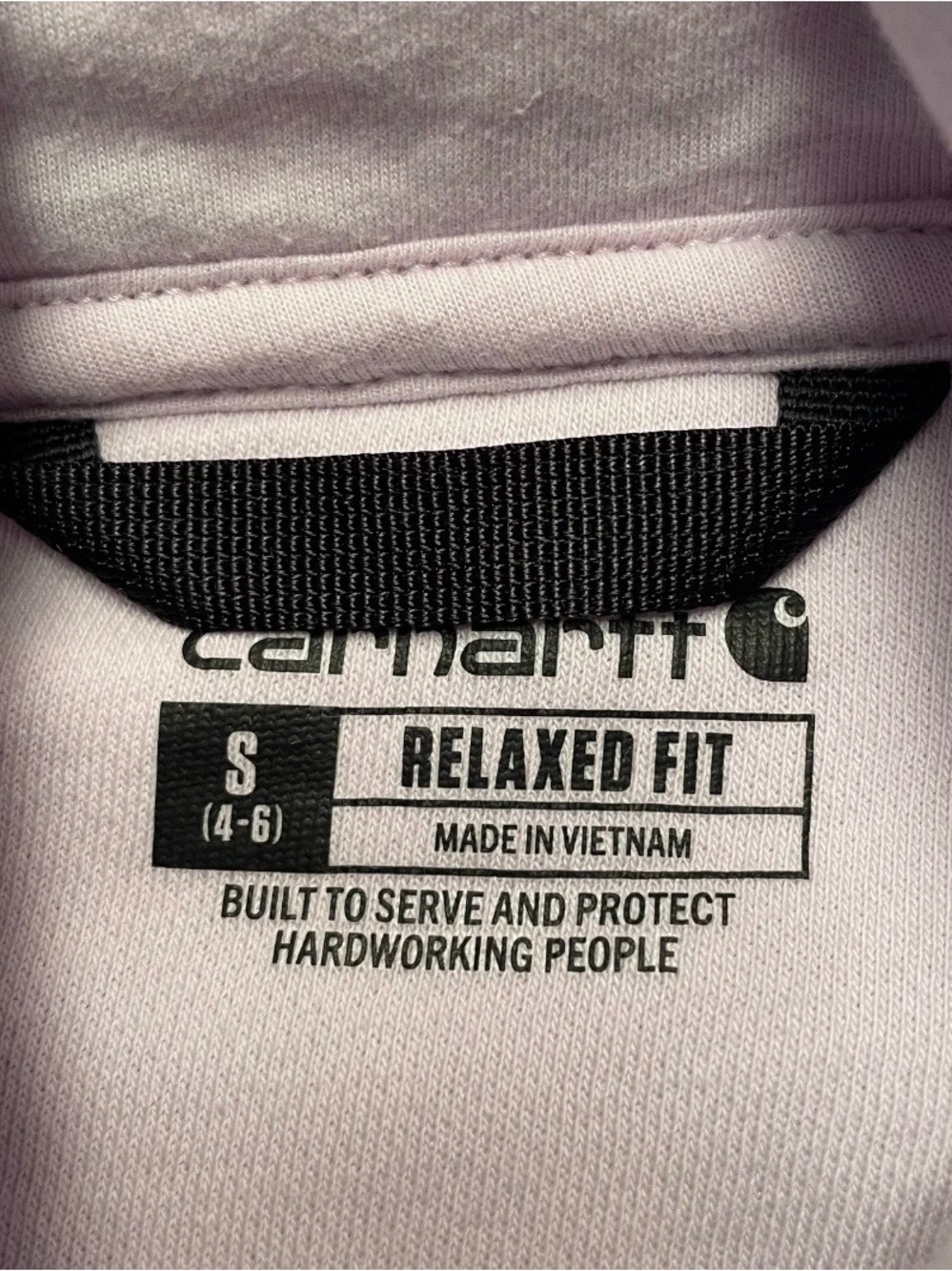 Carhartt Women’s Small Hoodie - Light Lilac with Dark Logo - Picture 3 of 5